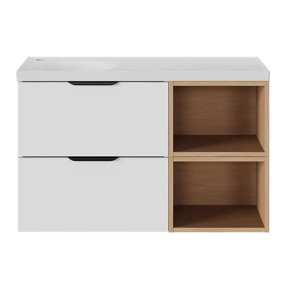 GoodHome Niche l.40 x H.30 x P.45 cm effet chêne Kentia
