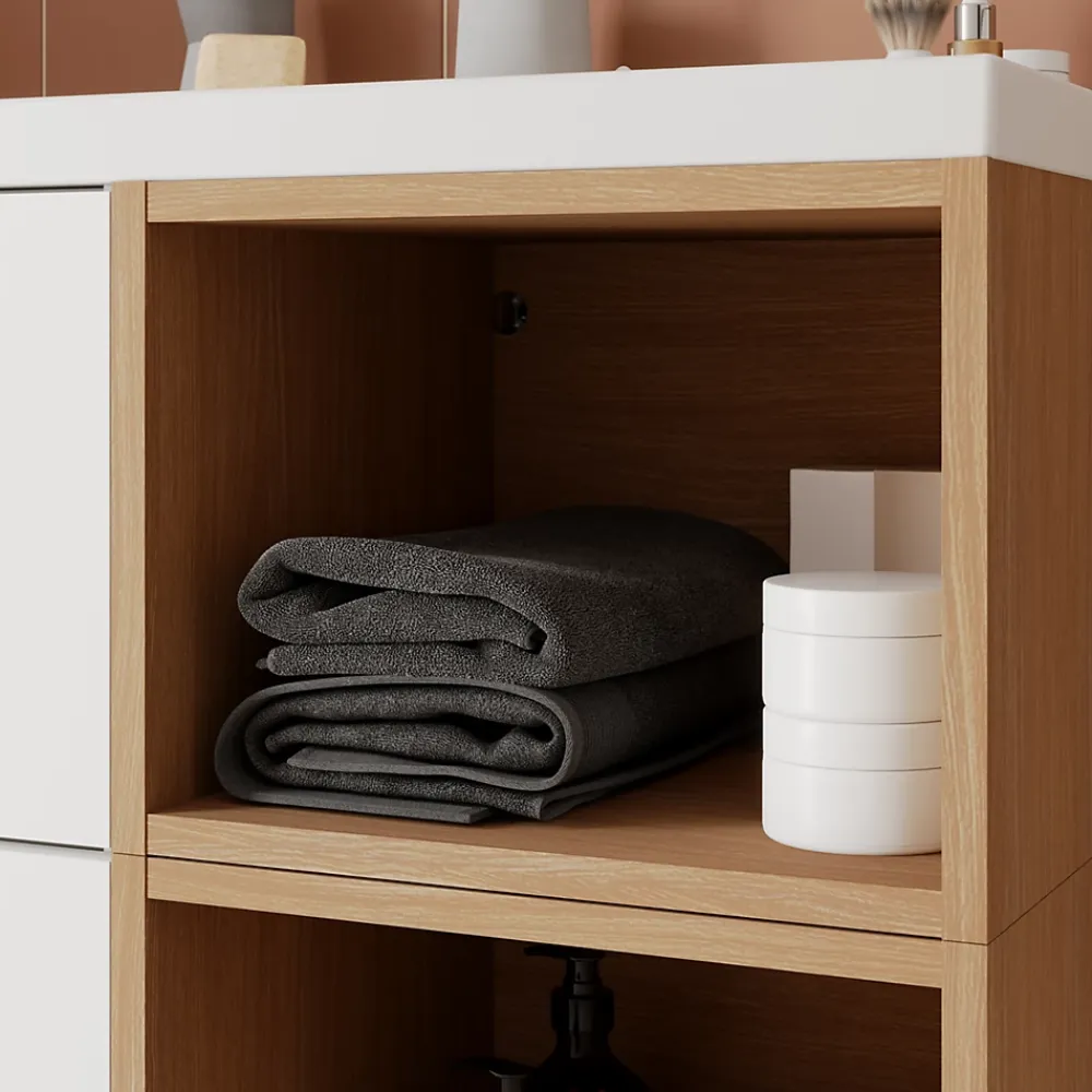 GoodHome Niche l.40 x H.30 x P.45 cm effet chêne Kentia