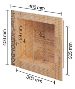 Etagère Salle De Bains|Schluter Niche murale à carreler KERDI-BOARD-N - 305 x 508 x 89 mm - Sans tablette