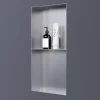 Niche De Salle De Bains|Bernstein Niche murale de douche sans rebords, étagère encastrable douche acier inox - 60x30x10cm - NT306010X Acier brossé