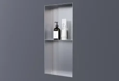 Niche De Salle De Bains|Bernstein Niche murale de douche sans rebords, étagère encastrable douche acier inox - 60x30x10cm - NT306010X Acier brossé