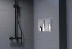 Niche De Salle De Bains|Bernstein Niche murale de douche sans rebords, étagère encastrable douche acier inox - 60x30x10cm - NT306010X Acier brossé