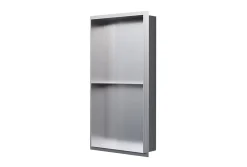 Niche De Salle De Bains|Bernstein Niche murale de douche sans rebords, étagère encastrable douche acier inox - 60x30x10cm - NT306010X Acier brossé