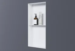 Niche De Salle De Bains|Bernstein Niche murale de douche sans rebords, étagère encastrable douche acier inox - 60x30x10cm - NT306010X Blanc