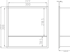 Niche De Salle De Bains|Bernstein Niche murale de douche, étagère encastrable douche acier inox avec compartiment - 30x30x10cm - NT303010X Gun métal