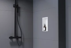 Niche De Salle De Bains|Bernstein Niche murale de douche, étagère encastrable douche acier inox - 30x20x10cm - NT203010X Blanc