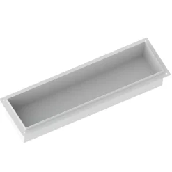 Niche De Salle De Bains|Bernstein Niche murale de douche, étagère encastrable douche acier inox sans cadre - 15x60x10cm - BS156010 Blanc