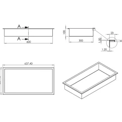Niche De Salle De Bains|Bernstein Niche murale de douche, étagère encastrable douche acier inox - 60x30x10cm - BS603010 Blanc