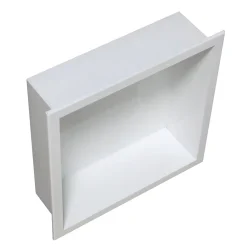 Niche De Salle De Bains|Bernstein Niche murale de douche, étagère encastrable douche acier inox - 30x30x10cm - BS303010 Blanc