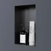 Niche De Salle De Bains|Bernstein Niche murale de douche, étagère encastrable douche acier inox sans cadre - 30x20x10cm - NT203010X Gun métal