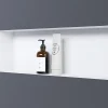 Niche De Salle De Bains|Bernstein Niche murale de douche, étagère encastrable douche acier inox sans cadre - 20x60x10cm - NT206010X Blanc