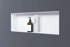 Niche De Salle De Bains|Bernstein Niche murale de douche, étagère encastrable douche acier inox sans cadre - 20x60x10cm - NT206010X Blanc