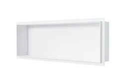 Niche De Salle De Bains|Bernstein Niche murale de douche, étagère encastrable douche acier inox sans cadre - 20x60x10cm - NT206010X Blanc