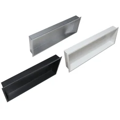 Bernstein Niche murale de douche, étagère encastrable douche acier inox - 90x30x10cm - BS903010 Noir