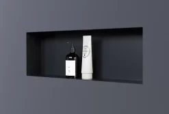 Niche De Salle De Bains|Bernstein Niche murale de douche, étagère encastrable douche acier inox sans cadre - 20x60x10cm - NT206010X Noir