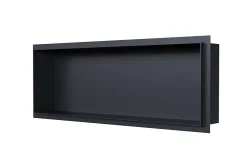 Niche De Salle De Bains|Bernstein Niche murale de douche, étagère encastrable douche acier inox sans cadre - 20x60x10cm - NT206010X Noir