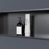 Bernstein Niche murale de douche, étagère encastrable douche acier inox - 20x60x10cm - NT206010X Gun métal