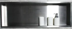 Bernstein Niche murale de douche, étagère encastrable douche acier inox - 90x30x10cm - BS903010 Acier brossé