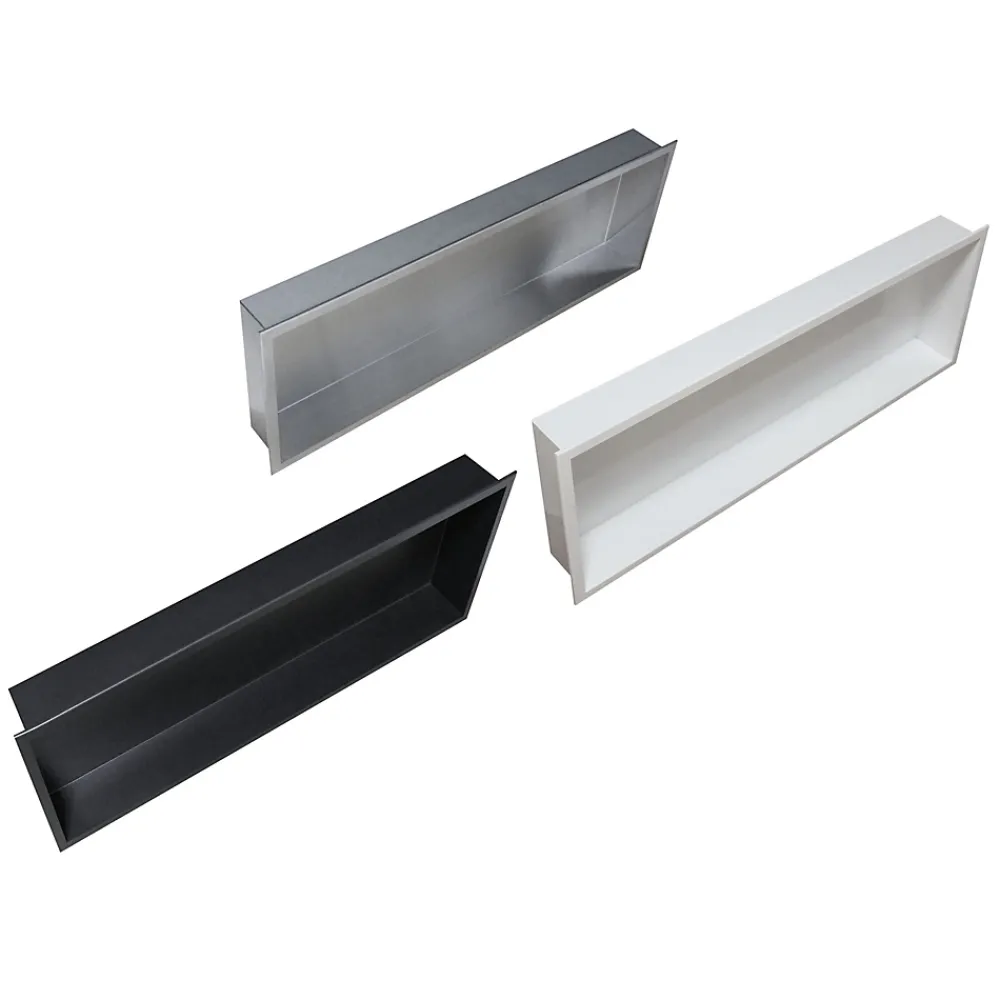 Bernstein Niche murale de douche, étagère encastrable douche acier inox - 90x30x10cm - BS903010 Acier brossé