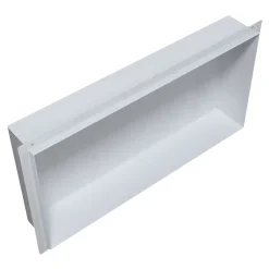Bernstein Niche murale de douche, étagère encastrable douche acier inox, sans rebord - 60x30x10cm - BS603010 Blanc