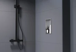 Bernstein Niche murale de douche, étagère encastrable douche acier inox - 30x20x10cm - NT203010X Acier brossé