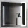 Niche De Salle De Bains|Bernstein Niche murale de douche, étagère encastrable douche acier inox - 30x30x10cm - BS303010 Acier brossé