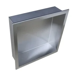 Niche De Salle De Bains|Bernstein Niche murale de douche, étagère encastrable douche acier inox - 30x30x10cm - BS303010 Acier brossé