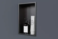 Niche De Salle De Bains|Bernstein Niche murale de douche, étagère encastrable douche acier inox - 30x20x10cm - NT203010X Gun métal
