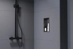 Niche De Salle De Bains|Bernstein Niche murale de douche, étagère encastrable douche acier inox - 30x20x10cm - NT203010X Gun métal