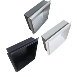 Bernstein Niche murale de douche, étagère encastrable douche acier inox, sans rebord - 30x30x10cm - BS303010 Noir