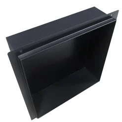 Bernstein Niche murale de douche, étagère encastrable douche acier inox, sans rebord - 30x30x10cm - BS303010 Noir