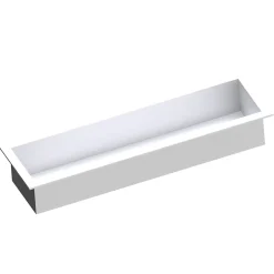 Bernstein Niche murale de douche, étagère encastrable douche acier inox - 15x60x10cm - BS156010 Blanc
