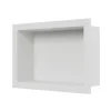 Niche De Salle De Bains|Bernstein Niche murale douche acier inoxydable, étagère rangement douche salle de bain encastrable BS203010 - 20x30x10cm - Blanc