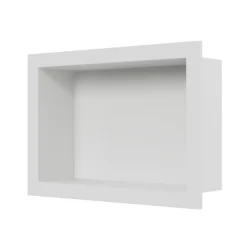 Niche De Salle De Bains|Bernstein Niche murale douche acier inoxydable, étagère rangement douche salle de bain encastrable BS203010 - 20x30x10cm - Blanc