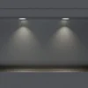 Niche De Salle De Bains|Bernstein Niche murale douche acier inox + 2 Spots LED, étagère douche encastré NT306010X, 30x60x10cm (HxLxP), Gun métal, 2 Spot Blanc mat