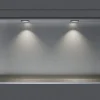 Niche De Salle De Bains|Bernstein Niche murale douche acier inox + 2 Spots LED, étagère douche encastrable - 20x60x10cm (HxLxP) - Acier brossé, 2x Spot noir mat