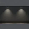 Niche De Salle De Bains|Bernstein Niche murale douche acier inox + 2 Spots LED, étagère douche encastrable NT306010X - 30x60x10cm (HxLxP) - Noir, 2x Spot noir mat