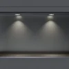 Niche De Salle De Bains|Bernstein Niche murale douche acier inox + 2 Spots LED, étagère douche encastrable - 30x60x10cm (HxLxP) - Gun métal, 2x Spot Chrome