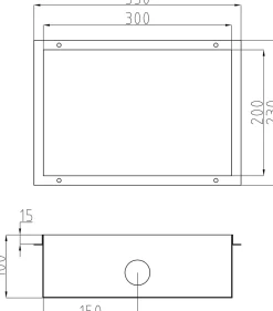 Bernstein Niche murale douche étanche acier inox avec Spot LED, étagère douche encastrable, 20x30x10cm (HxLxP), Acier brossé, 1x Spot Blanc