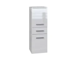 Autres NINA - Meuble salle de bain 2 portes + 1 tiroir - 30x30x85cm - Colonne basse rangement SDB