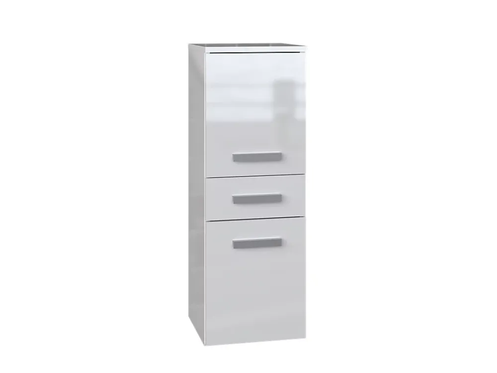 Autres NINA - Meuble salle de bain 2 portes + 1 tiroir - 30x30x85cm - Colonne basse rangement SDB