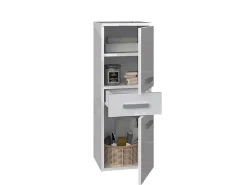Autres NINA - Meuble salle de bain 2 portes + 1 tiroir - 30x30x85cm - Colonne basse rangement SDB