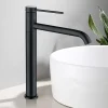 Robinet Lavabo Et Vasque|Homelody Noir Mitigeur de Lavabo Robinet Salle de Bain Haut Robinet pour Vasque Bec Pivotant en Inox SS304 pour Salle de Bain