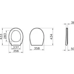 Wc Suspendu|Vitra Normus WC suspendu + Abattant avec frein de chute, Blanc (6855-003-6290)