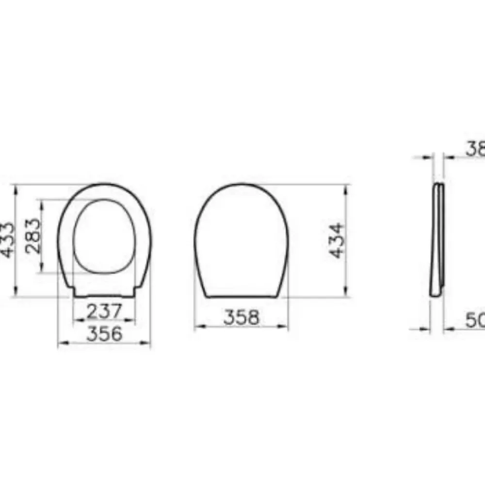Wc Suspendu|Vitra Normus WC suspendu + Abattant avec frein de chute, Blanc (6855-003-6290)