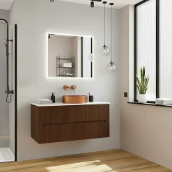 Ceramica Nouveau meuble de salle de bain 120 cm, couleur chêne (CERAMIA-5DW120)
