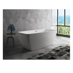 Baignoire Îlot|Oceanic Baignoire ilot Stella - L.160 x I.75 x H.60 cm - En acrylique - Bonde a clapet - Blanc