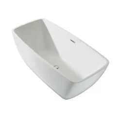 Baignoire Îlot|Oceanic Baignoire ilot Stella - L.160 x I.75 x H.60 cm - En acrylique - Bonde a clapet - Blanc