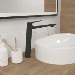 Robinet Lavabo Et Vasque|Ondee Ondée - Mitigeur lavabo Taille L ARIANE noir
