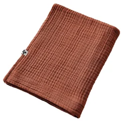 Altobuy OUREA - Serviette de Bain 90x150cm Gaze de Coton Terracotta